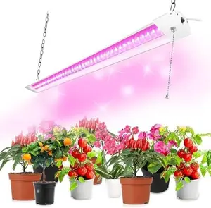 ENATECLITE 2ft LED Grow Light for Indoor Plants, Full Spectrum Selectable, Full Spectrum(2100LM) Red/Blue Spectrum(386LM), Sunlight Plant Light, Greenhouse, Linkable