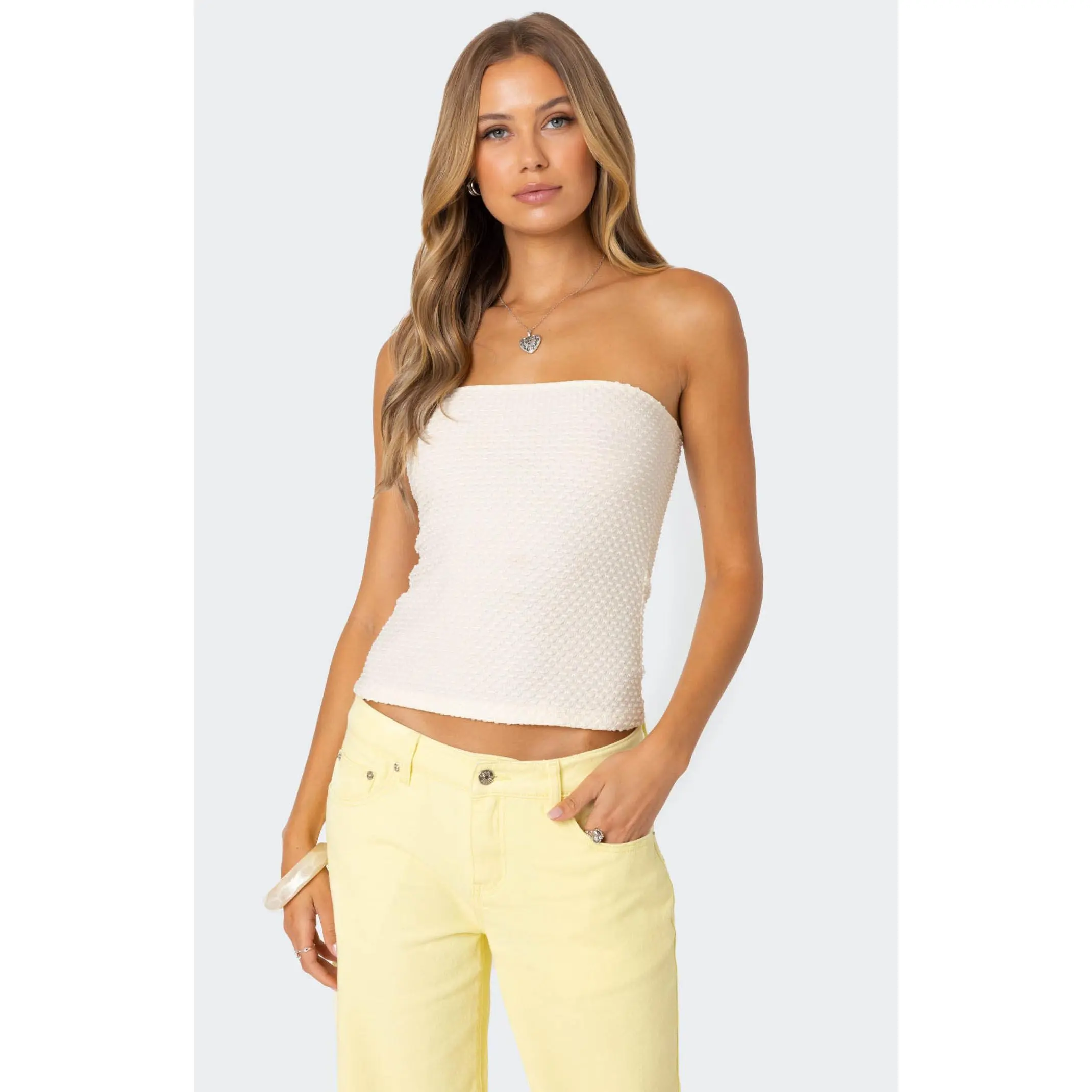 Edikted Women's Albina Textured Tube Top