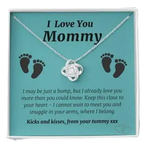 Mom Necklace, Personalized Necklace New Mummy Gift, Gift For Mom To Be, Baby Bump, New Mum, First Time Mum, Pregnancy Custom Name 2, Mom to be necklace, baby footprint pendant, sentimental gift, pregnancy announcement