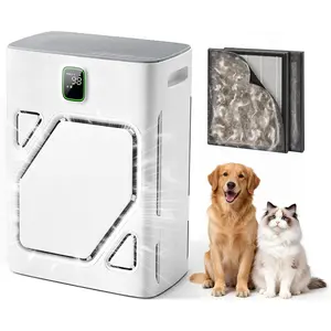 Air Purifier for  Large Room 2600ft2, H13 HEPA Filter, Double Air , PM2.5 Air Quality Display, Auto Mode, Washable Pre-Filter, 2X-Purification For  Dander Odor Dust, White