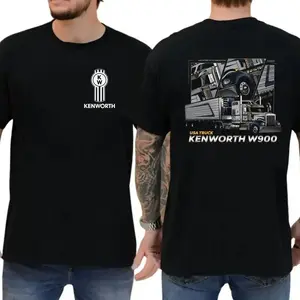 Kenworth W900 T-Shirt – USA Truck Graphic, Perfect Gift for Truck Drivers and Big Rig Enthusiasts, Men's Cotton Tee