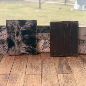 Hair on Hide Leather Credit Card Sleeve - Stylish & Durable