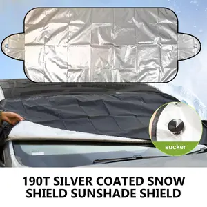 Car Windshield Snow Cover, Winter & Summer Sunshade, Car Windshield Protector, Windscreen Shade Cover - Year-Round Waterproof Shield Against Frost & Sun, Convenient Folding & Storage, Easy Installation, Durable Polyester Material, Fits Most Vehicles