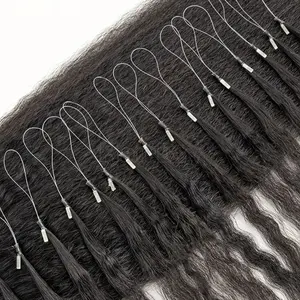 Kinky Straight Micro Loop Ring Human Hair Extensions, 50 pieces 30g per pack in 12-28 inches. Boasting smooth texture and full volume, it blends seamlessly with your own hair and can be applied effortlessly. Damage-design is gentle on hair roots, an