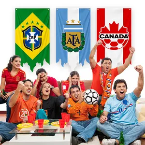 2026 World Cup Flag, Match Support Hand-Waving Flag, Cheering Flag, Canadian and American Flag
