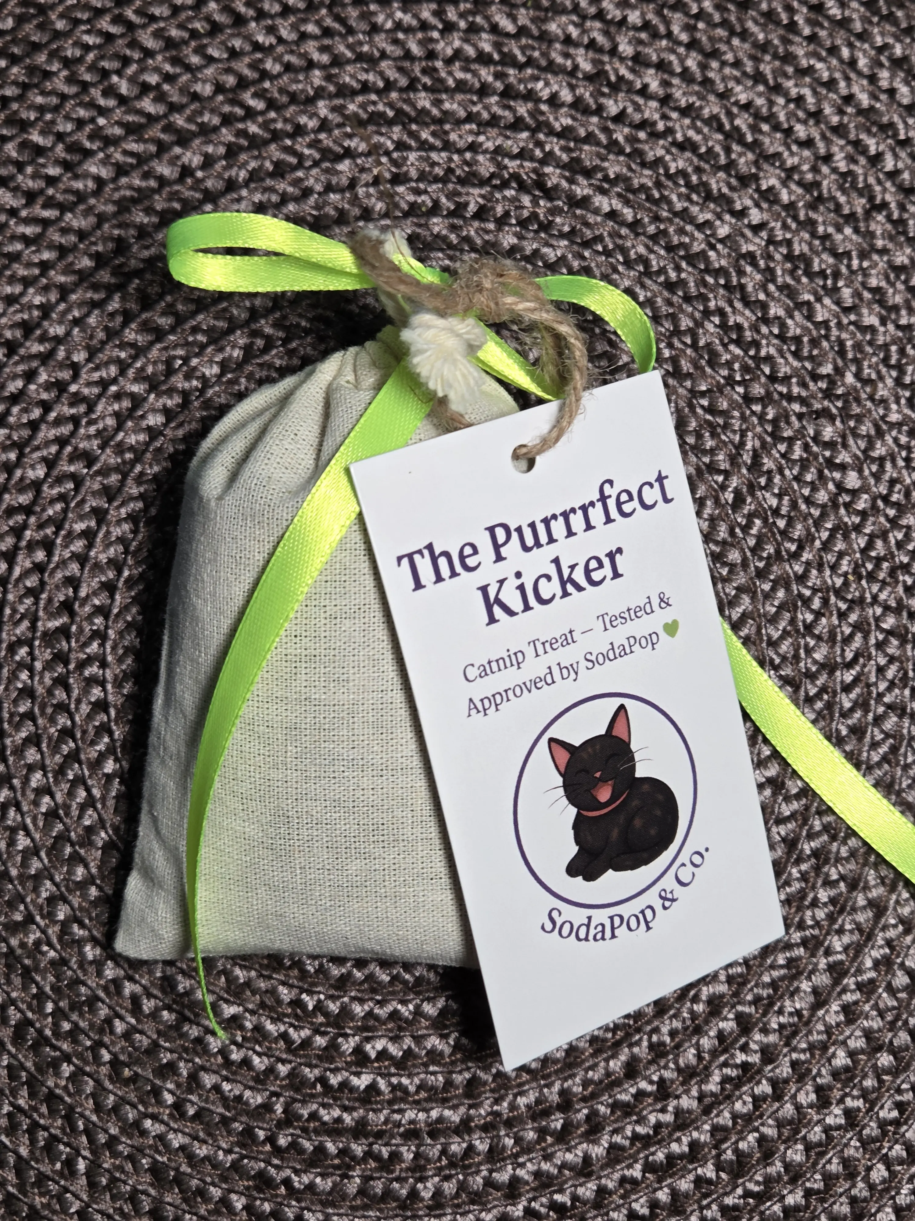 Catnip Toy – The Purrrfect Kicker | Handmade by SodaPop & Co.