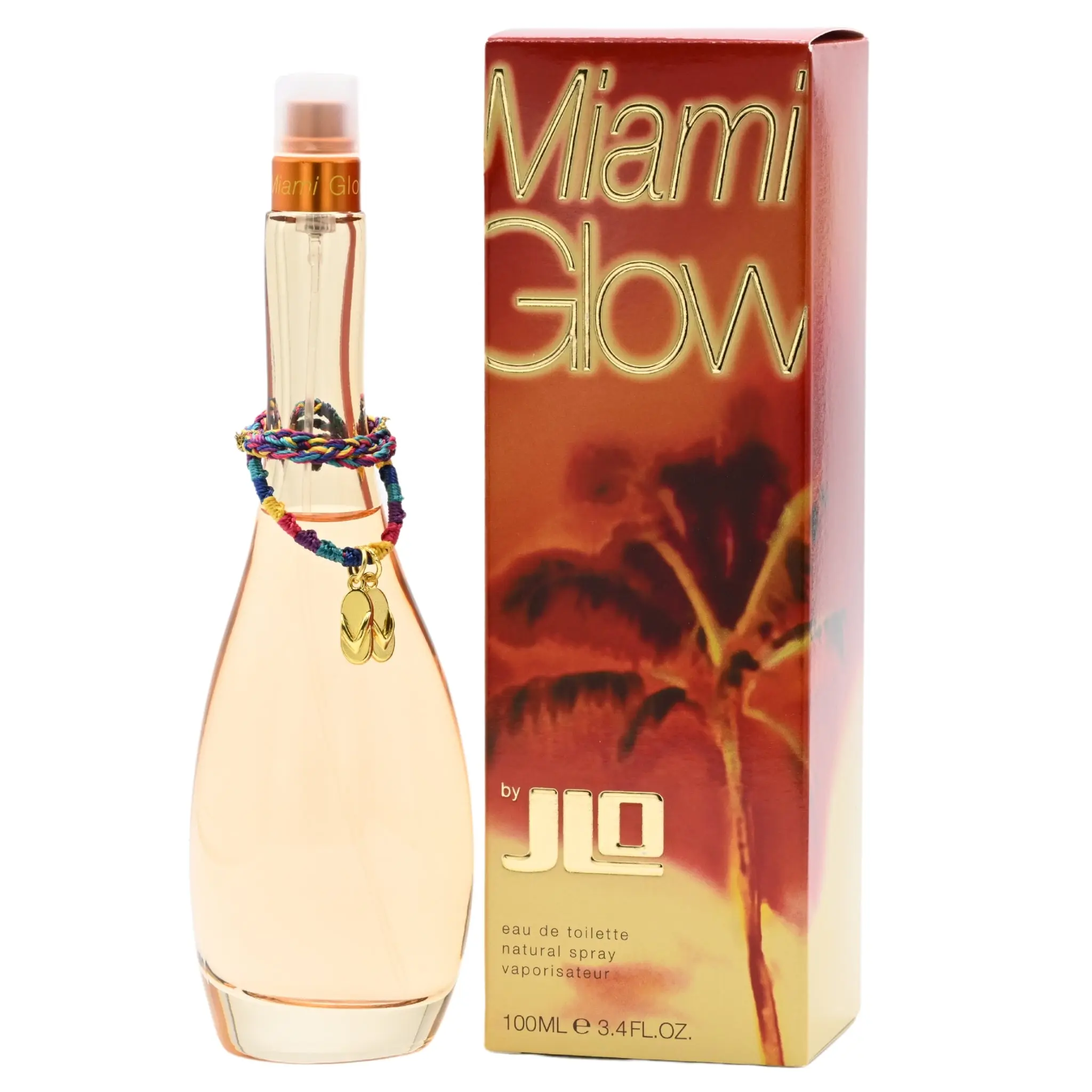 Jennifer Lopez Miami Glow Women's Eau de Toilette (EDT) Fragrance - 3.4 fl oz New In Box Celebratory Fruity Floral Perfume for Women with Vanilla Orchid, Coconut Water, Perfumes For Women