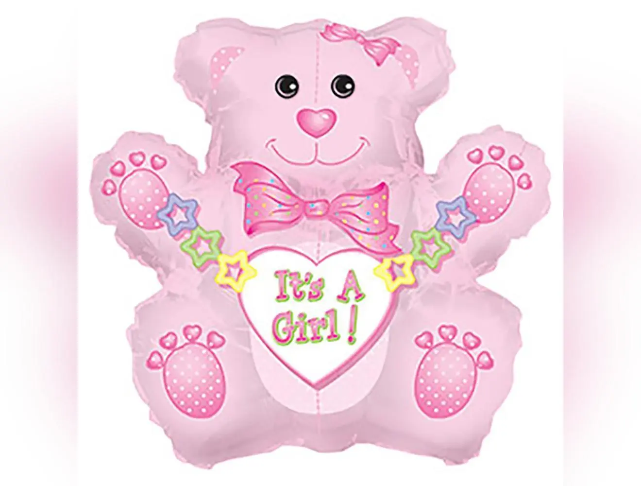 Jumbo It's a Girl! Bear Balloon