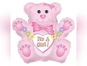 Jumbo It's a Girl! Bear Balloon