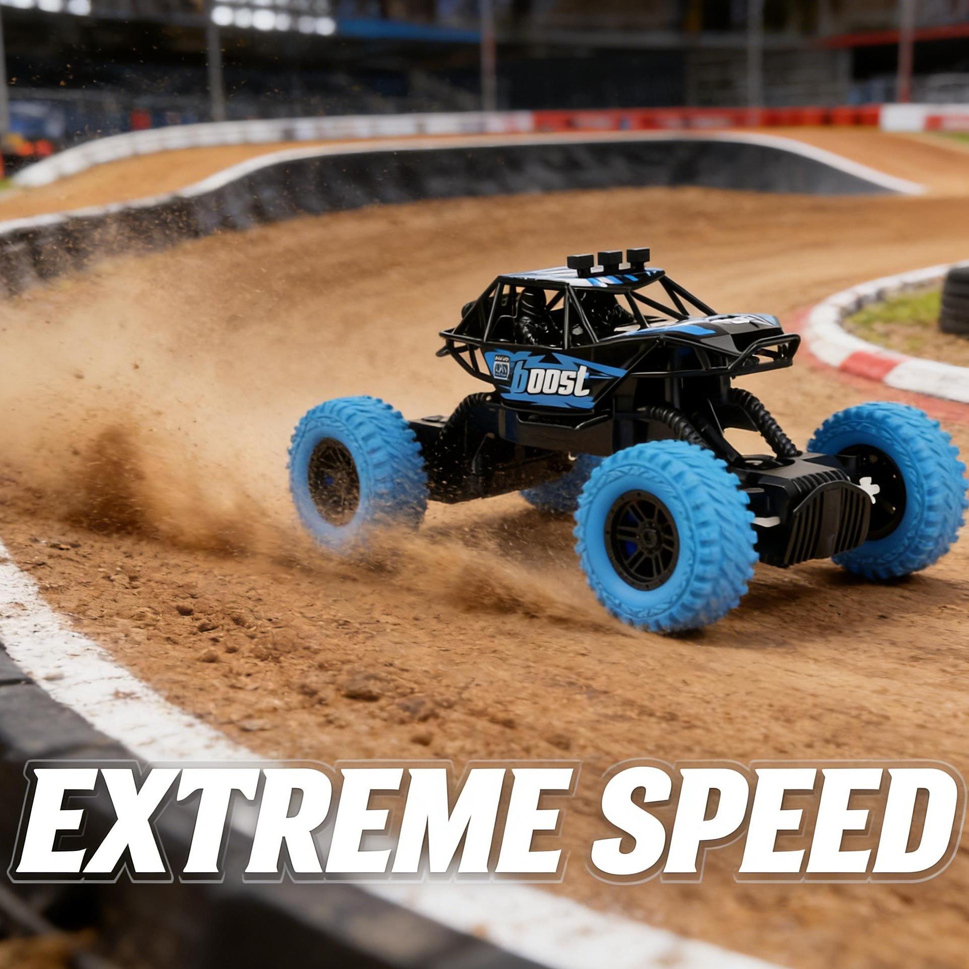 Blue Tires 4WD RC Crawler, All-Terrain Remote Control Vehicle,Fun Toy Gift for Kids' Birthday, Easter, Carnival, Holiday,Graduation gift