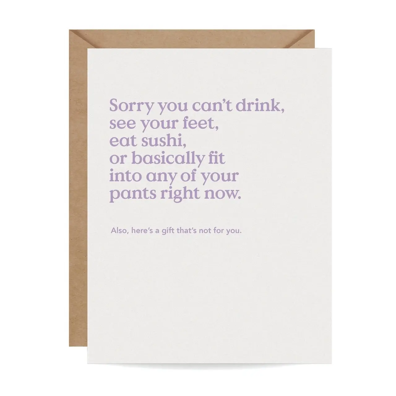 Sorry Funny Pregnancy Card