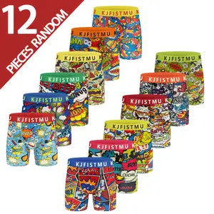 12-pack men's long boxer briefs, unique design, colorful waistband, graffiti fashion print,breathable shorts, long-lasting shape retention, silky wrap, sports lock-in, zero-pressure comfort, moves with you, men's socks - KJFISTMU Fabric Menswear Day Sweat