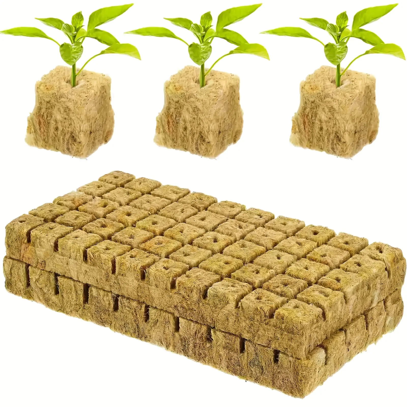 Sprouting Kit (1 Pack), Ventilated Hydroponic Growing Accessories, Garden Plant Supplies: Soilless Substrate for Optimal Growth; Ideal for Soilless Cultivation of Fruits and Vegetables, Hydroponic Seedling Propagation Blocks