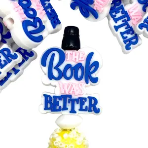 The Book Was Better  PVC Focal Beads - Reading & Books DIY Crafting Beaded