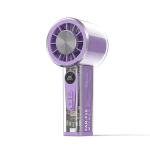 Pocket Hurricane in Hand！Turbo Chill Mini Fan | Metal Cooling Chip | Camping Breeze & Kitchen Must-Have | Long-Lasting Digital Display