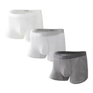 NEXFORMX Men’s 3 Pack Camellia Scent Lace Boxer Trunks Underwear with Geometric Pattern Summer Lightweight Breathable Mesh Low Rise Soft Stretch Underpants