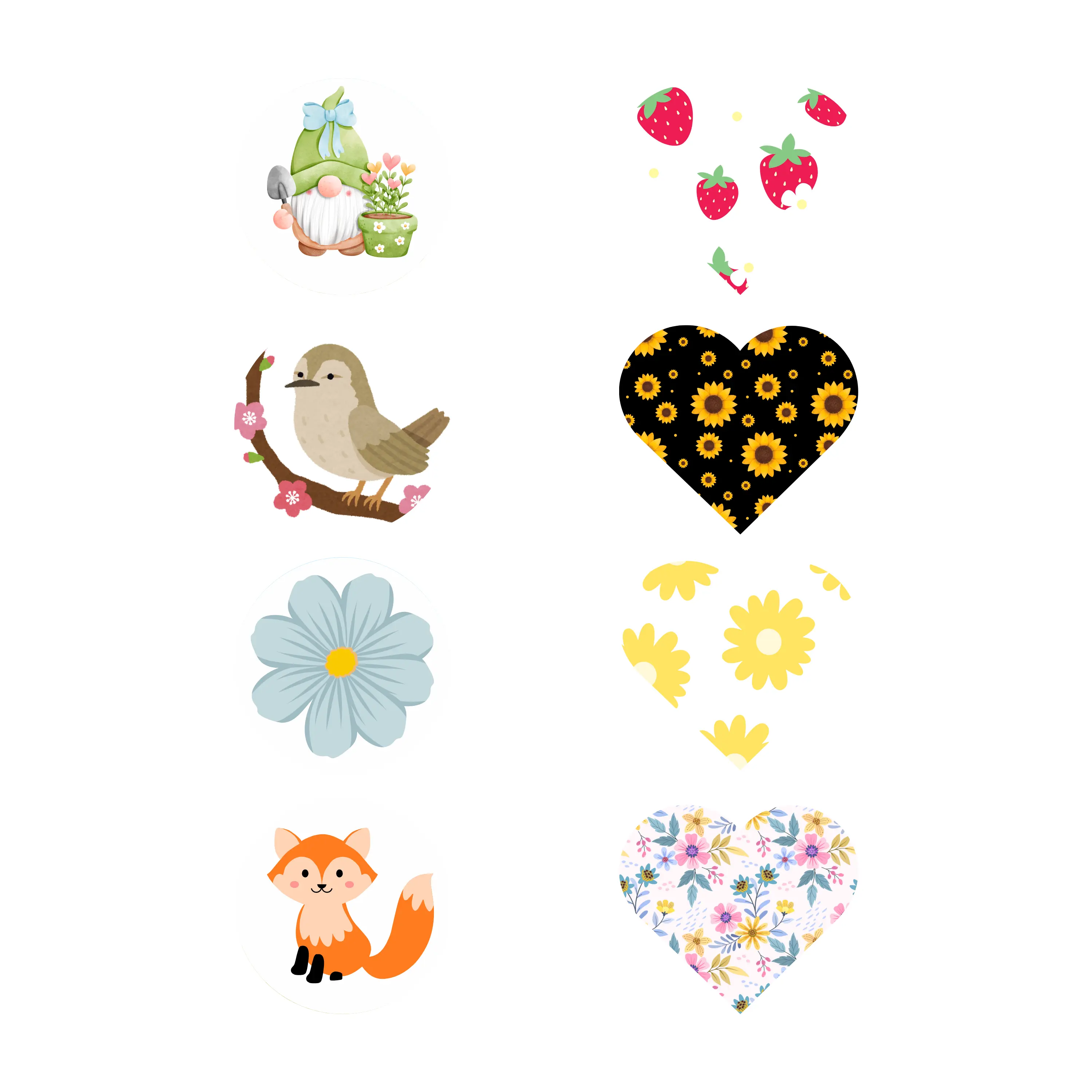 Spring Things Watch Charm Decal Sheet