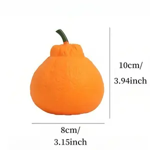 Squeeze  Orange-Shaped Toy-  4" Squishy Stress Ball for Adults & Kids 3+ - Fruity Fidget Toy for Stress Relief & Sensory Play - Safe & Durable Non-Toxic Material