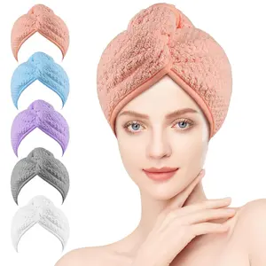 Microfiber Hair Towel Wrap 5 Pack - Super Absorbent Dry Towel Wrap for Wet Hair, Lightweight Design, Anti Frizz Microfiber for Women