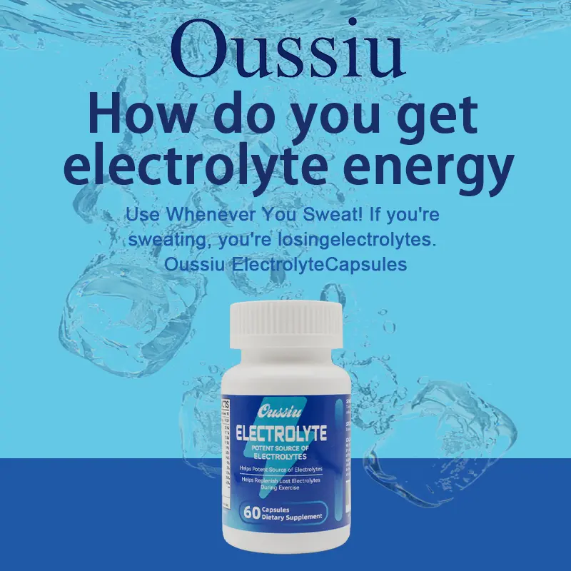 Oussiu Electrolyte Capsule 60 Capsules Dietary Supplement with A & B3 with Electrolytes for Sports Rapid Rehydration Supplement