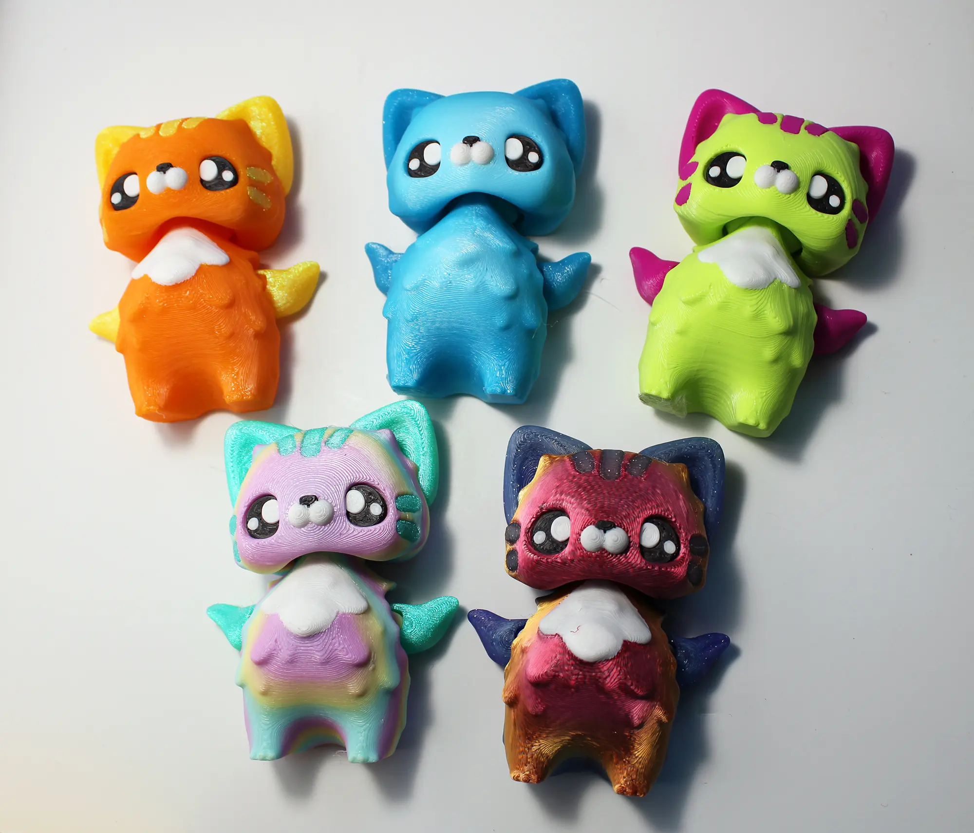 Cat Pixie 3D Printed Fidget Figure Adorable Companion for Cat Lovers & Fidget Toy Collectors Unique Design Whimsical Addition