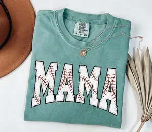 Comfort Colors® Baseball Mama T-Shirt - High-End Mother's Day Gift for Baseball Mom - Baseball Season Graphic Tee - Deluxe Cotton Ballpark Apparel - Game Day Essential