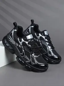 High-Quality Sneakers For Men's Casual Shoes, Comfortable Sporty Design, Outdoor Leisure Footwear, All-Season Textile Upper Material, Sports Shoes