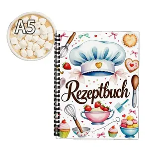 Sweet Heart Cookie Recipe Book, Watercolor Style Cooking Notebook for Baking Lovers, Perfect Gift for Bakeries & Home Bakers