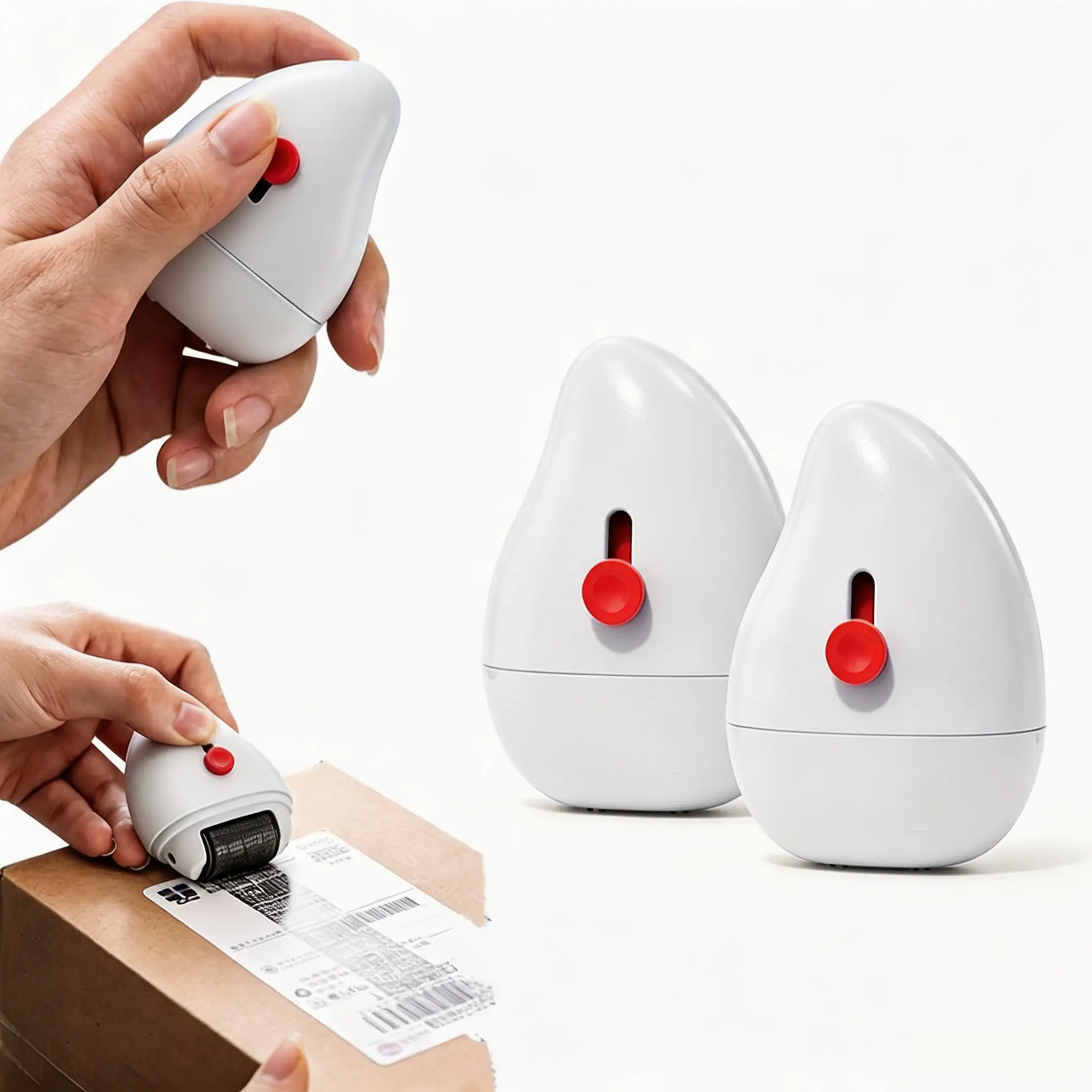 2-Pack 2-in-1 Cutter+Stamp Identity Theft Protection Roller, 3cm(30mm) Wide Privacy Stamp with Egg Shape Utility Knife, 7x5cm Lightweight Confidential Tool for Home/Office, No Shredder Needed