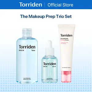 [Torriden Official] The Makeup Prep Trio Set | Ready for Glowing Skin with DIVE IN Toner + DIVE IN Serum + CELLMAZING Firming Cream