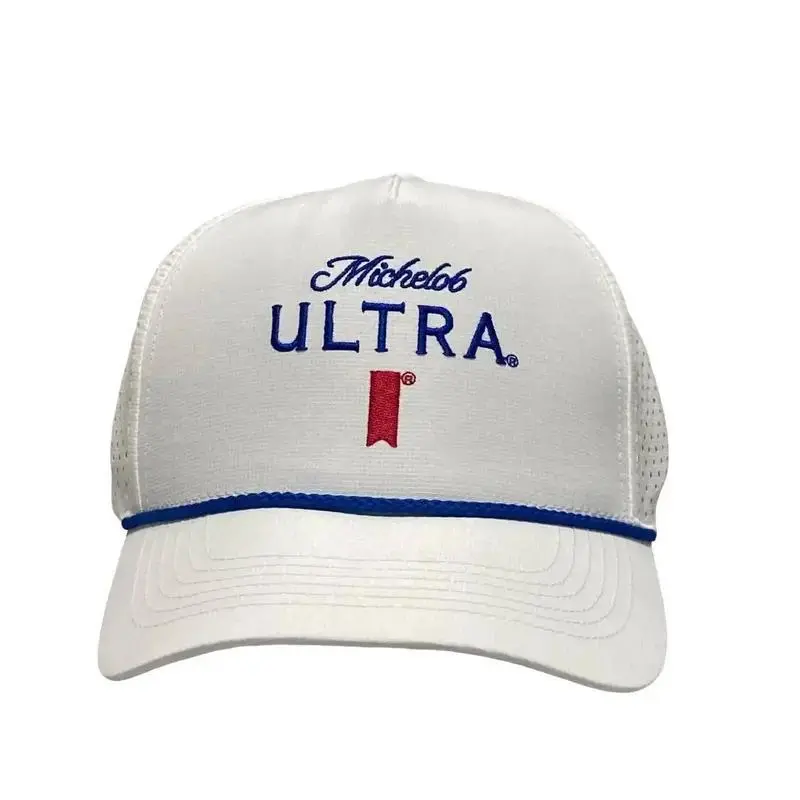 Michelob Ultra Logo White Colorway Rope Golf Club Hat – Retro Trucker Hat 2026 | Stylish and Comfortable Design with Iconic Michelob Ultra Branding | Perfect for Golf, Casual Wear, and Outdoor Adventures | Adjustable Fit and Classic Rope Detail
