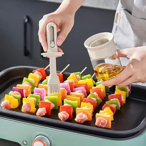 1PC Food Grade Silicone Oil Brush Bottle Retractable No Shedding Basting Brush for Baking Barbecue BBQ Tools