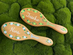 Custom Hand-painted Hair Brush | Bridesmaid Proposal | Coquette Aesthetic | Hand-painted brushes | Personalized Keepsake