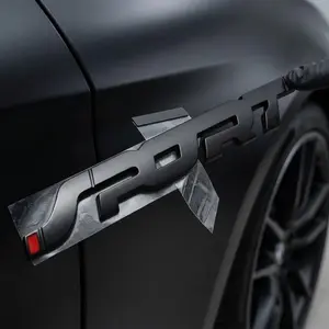 3D Chrome Metal Car Stickers, Automobile Decals, Black Racing Letter Emblems, Trunk Decals for Automotive Exterior Modifications. Waterproof, Weather-Resistant, Easy to Apply. Enhance Sporty Style & Vehicle Appearance.