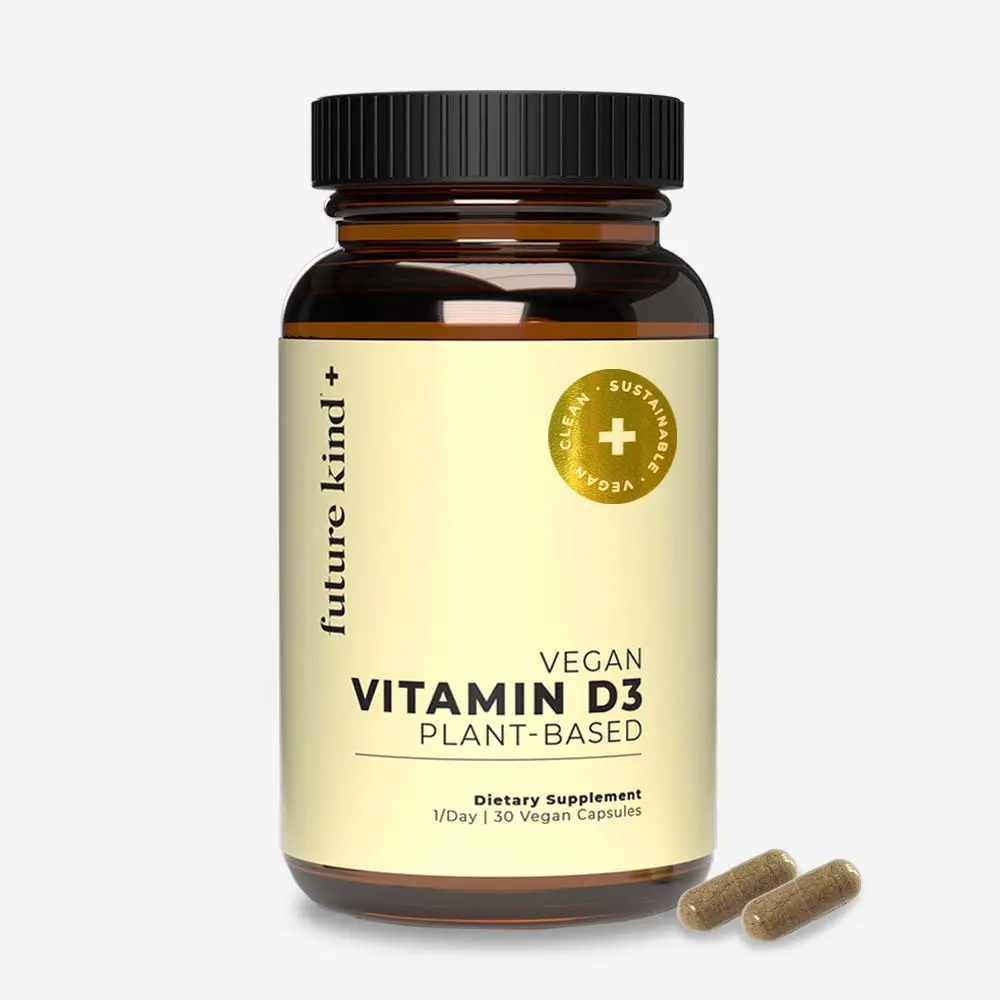 Vegan Plant-Based Lanolin-Free Vitamin D3 Nutrient Capsules, Health & Nutrition Wellness Supplement, Dietary