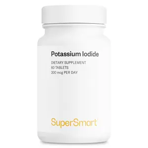 SuperSmart - Potassium Iodide KI 200mcg per Day (Stable Iodine) - High Potency Shield | Non-GMO & Gluten Free | 60 Tablets