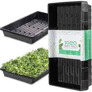 Seed Starting Trays - Microgreens Growing Trays - Plastic Seed Trays for Seedling Growth - Ideal for Planting and Germination