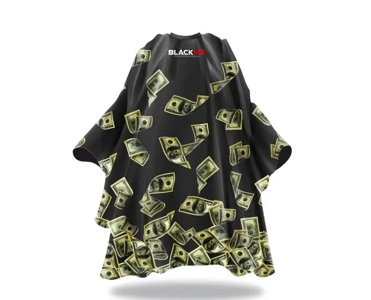 Black Ice Money Shower Barber Cape