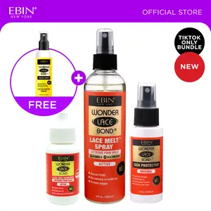 EBIN Wonder Lace Bond Active Wig Kit with FREE Remover Spray | Strong Hold, Sweat-Resistant, Flawless Melt