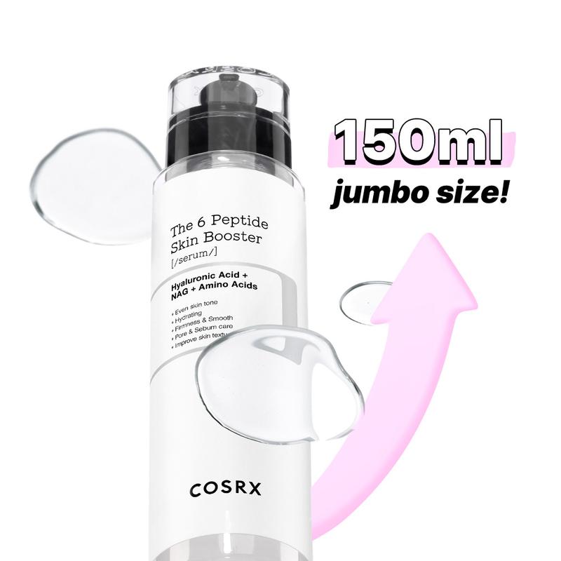 COSRX The 6 Peptide Skin Booster Serum 150ml - 6 Peptides Hyaluronic Acid Niacinamide Amino Acids for Elasticity & Radiance