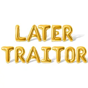 Letter Balloons - LATER TRAITOR 16" Inch Alphabet Letters Foil Mylar Balloon Retirement Party Banner
