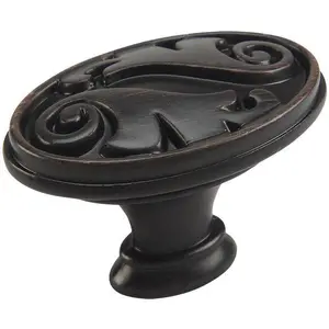 Cosmas 4297ORB Oil Rubbed Bronze Floral Cabinet Knob