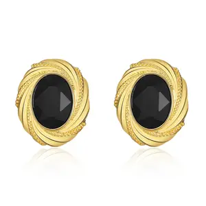 Aprilery Chunky Geometric Stud Earrings Trendy Vintage Cubic  Cocktail Earrings Dupes Jewelry for Women