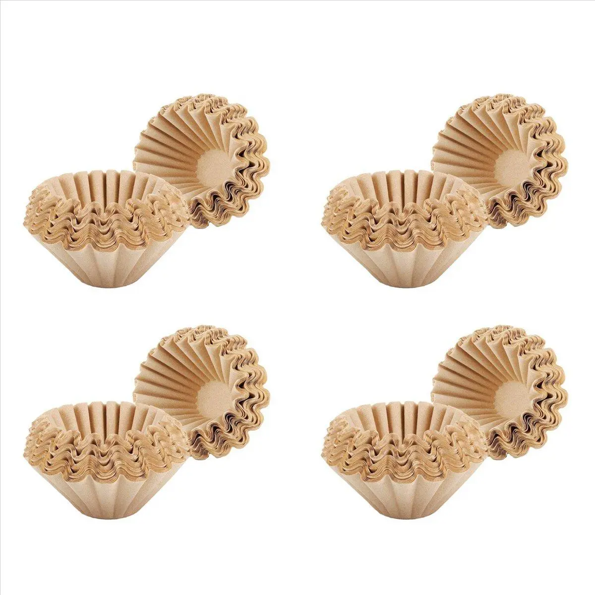 400 Pcs 1-4 Cup Basket Coffee Filters Basket Filters Disposable Paper Coffee Filters for Home Office Use Brown