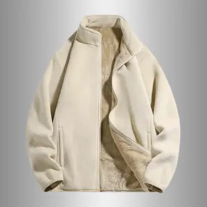 Fleece Stand Collar Fuzzy Top