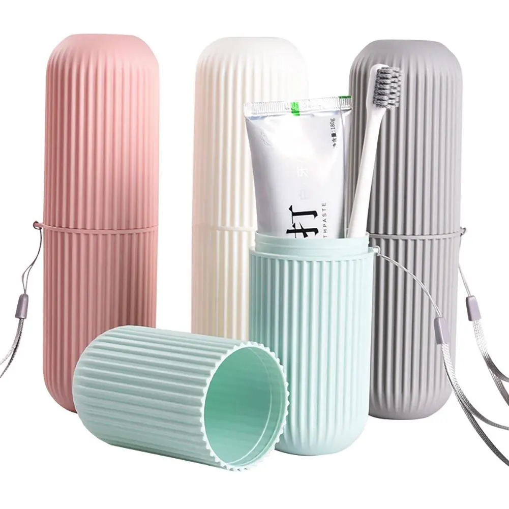 Modern Toothbrush Holders, Travel Portable Bathroom Organizer Cup with Toothpaste Storage Case, New Creative Toiletries Storage Solution