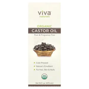 Viva Naturals Organic Castor Oil, 16 fl oz (473 ml)