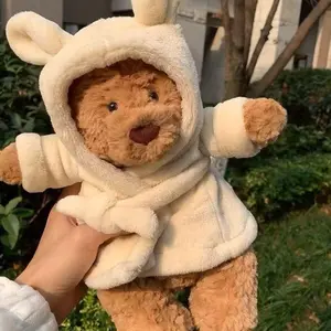 Barcelona Bear Figure Bathrobe Bear Plush Doll Cute Soothing Companion Doll Stuffed Animal Collection Ornament Toy Children Gift adorable stuffed animal