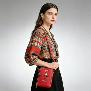 Women’s Small Crossbody Wallet Purse, Dual Zipper, Compact Shoulder Bag for On-the-Go Essentials