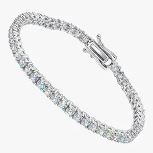 Moissanite Tennis Bracelet 3mm 7 Carats 925